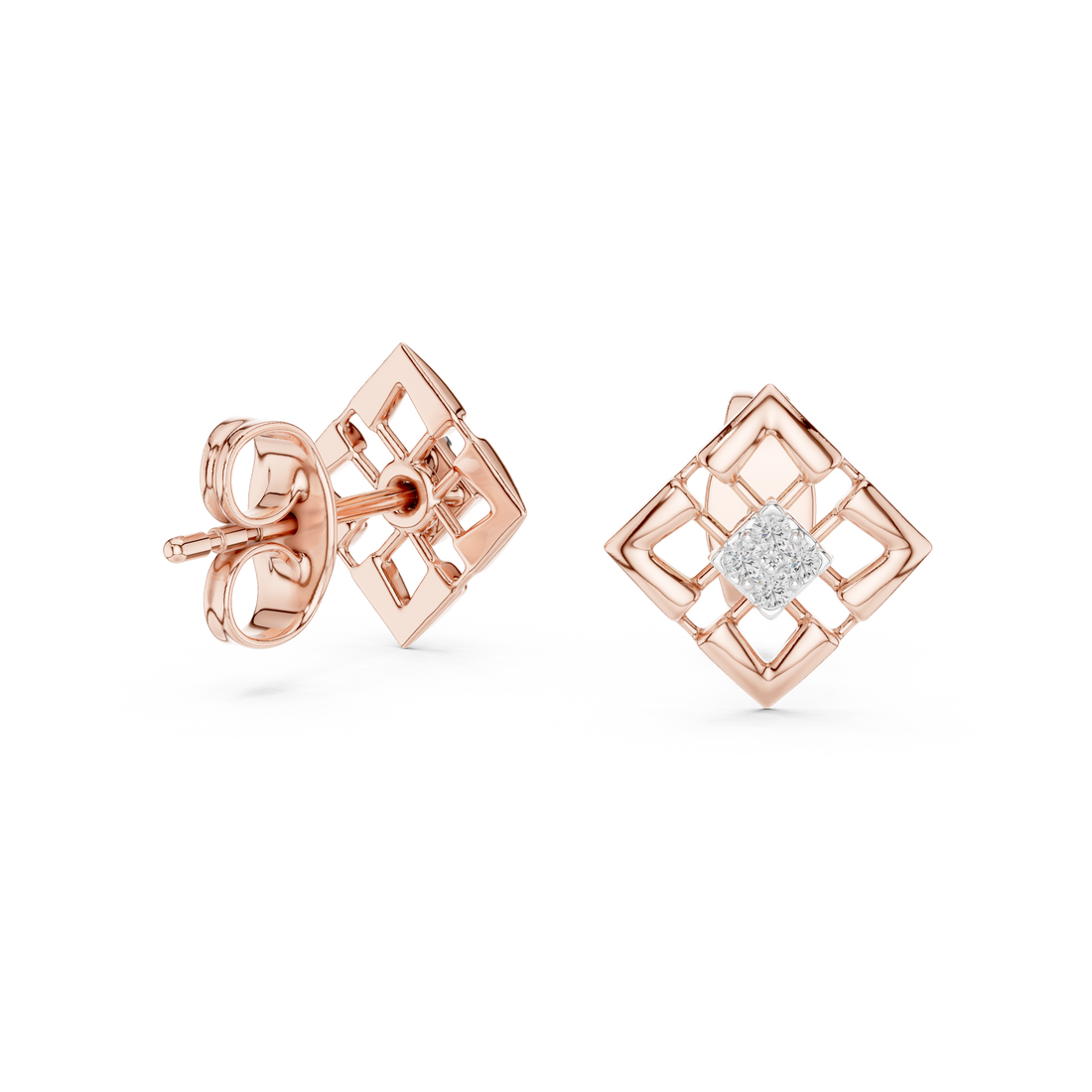Lush Lab grown diamond Earrings motif