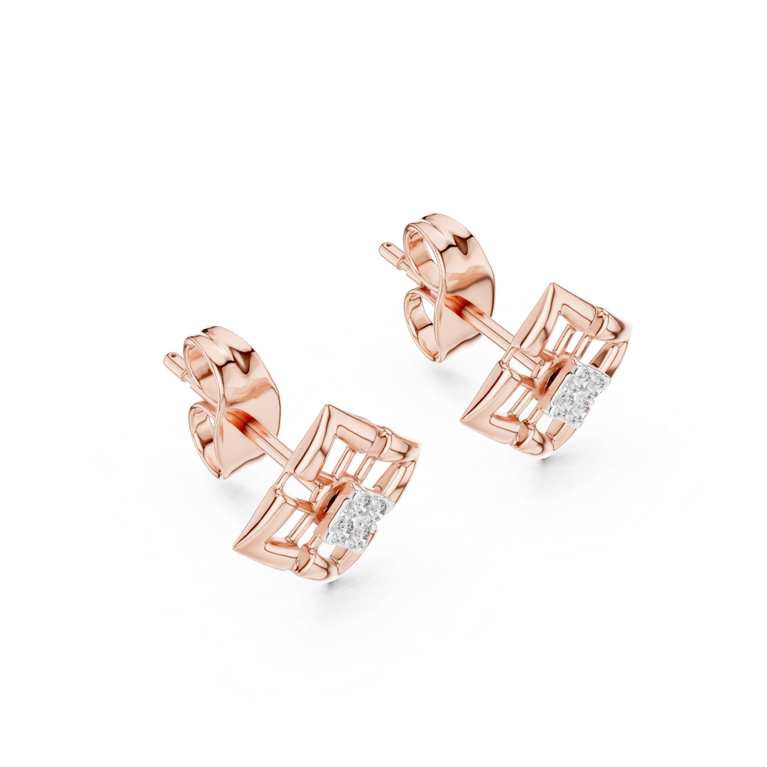 Lush Lab grown diamond Earrings motif