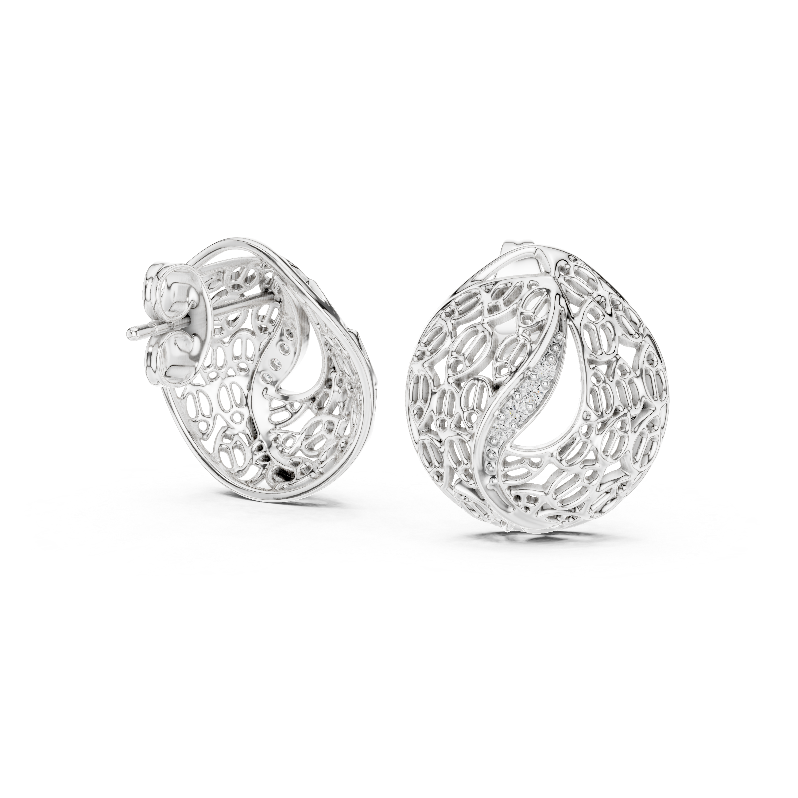 Hypnotic Lab grown diamond Earrings pair