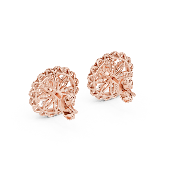 Scintillating Lab grown diamond Earrings motif