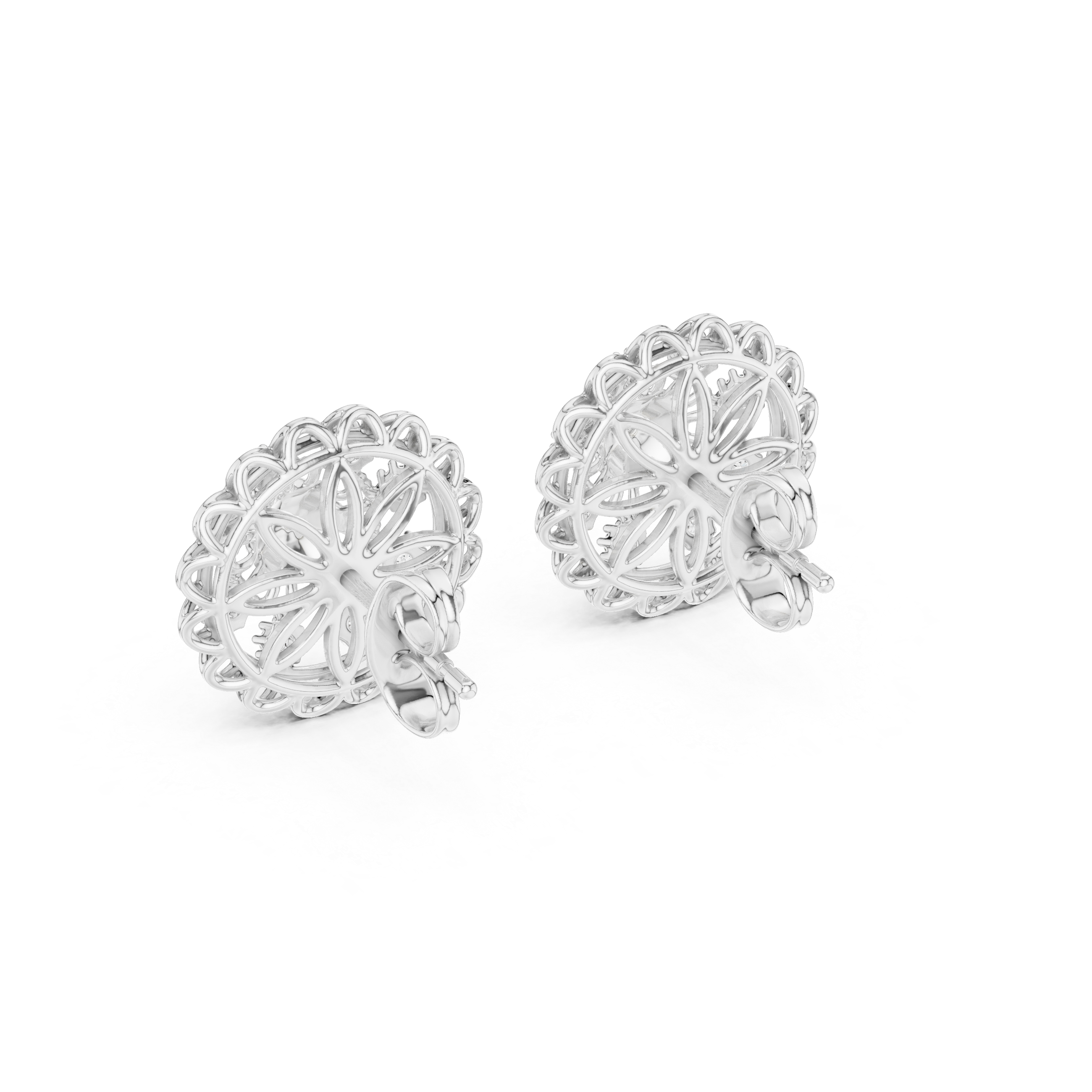 Scintillating Lab grown diamond Earrings motif