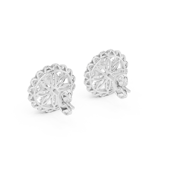 Scintillating Lab grown diamond Earrings motif