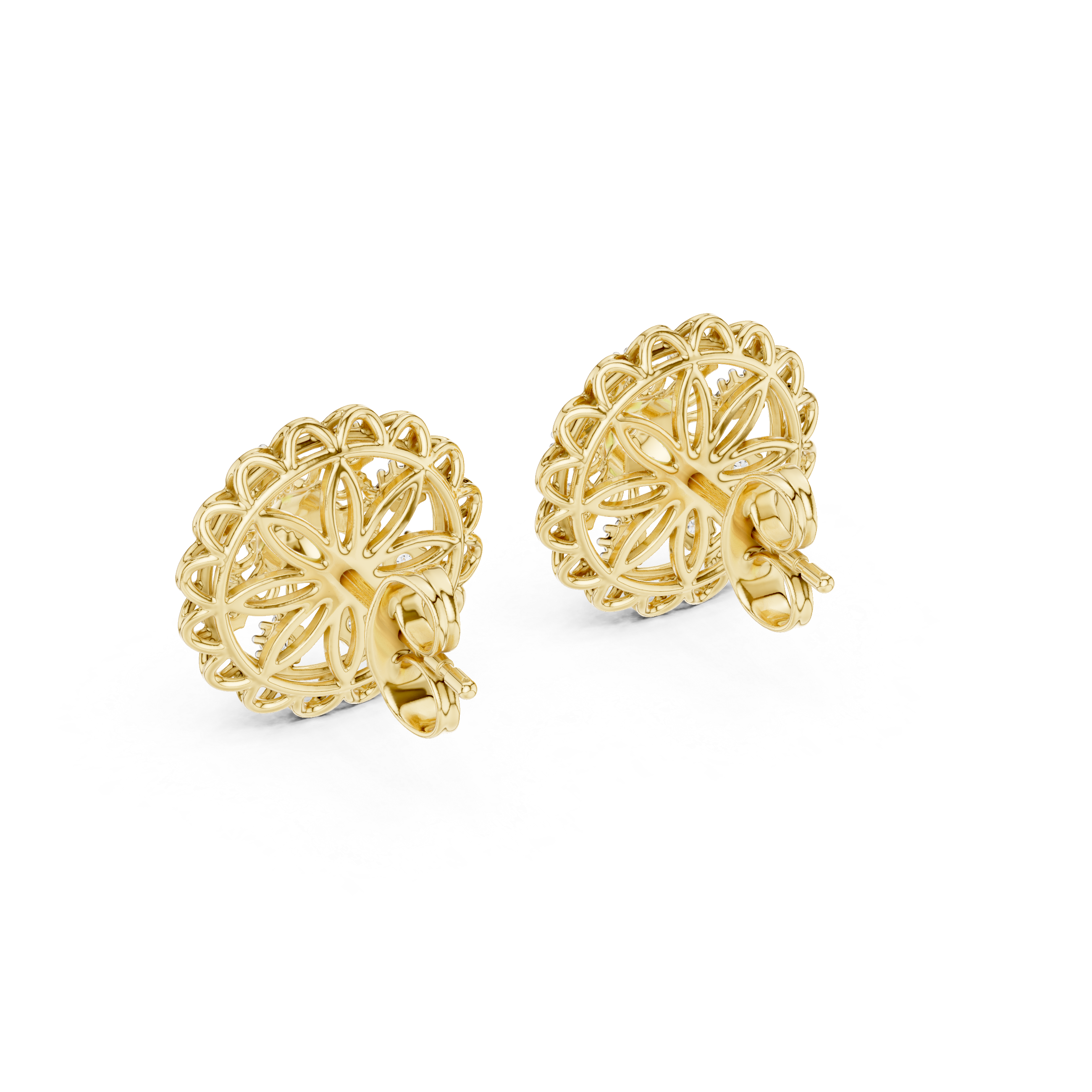 Scintillating Lab grown diamond Earrings motif