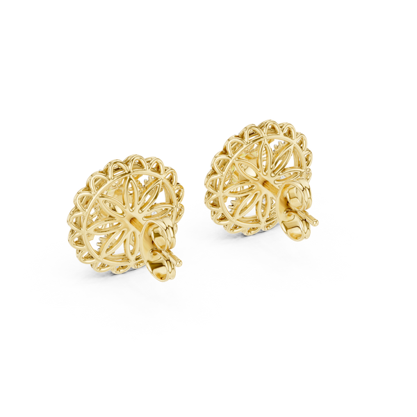 Scintillating Lab grown diamond Earrings motif
