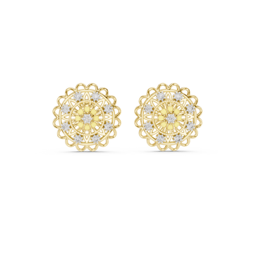 Scintillating Lab grown diamond Earrings motif