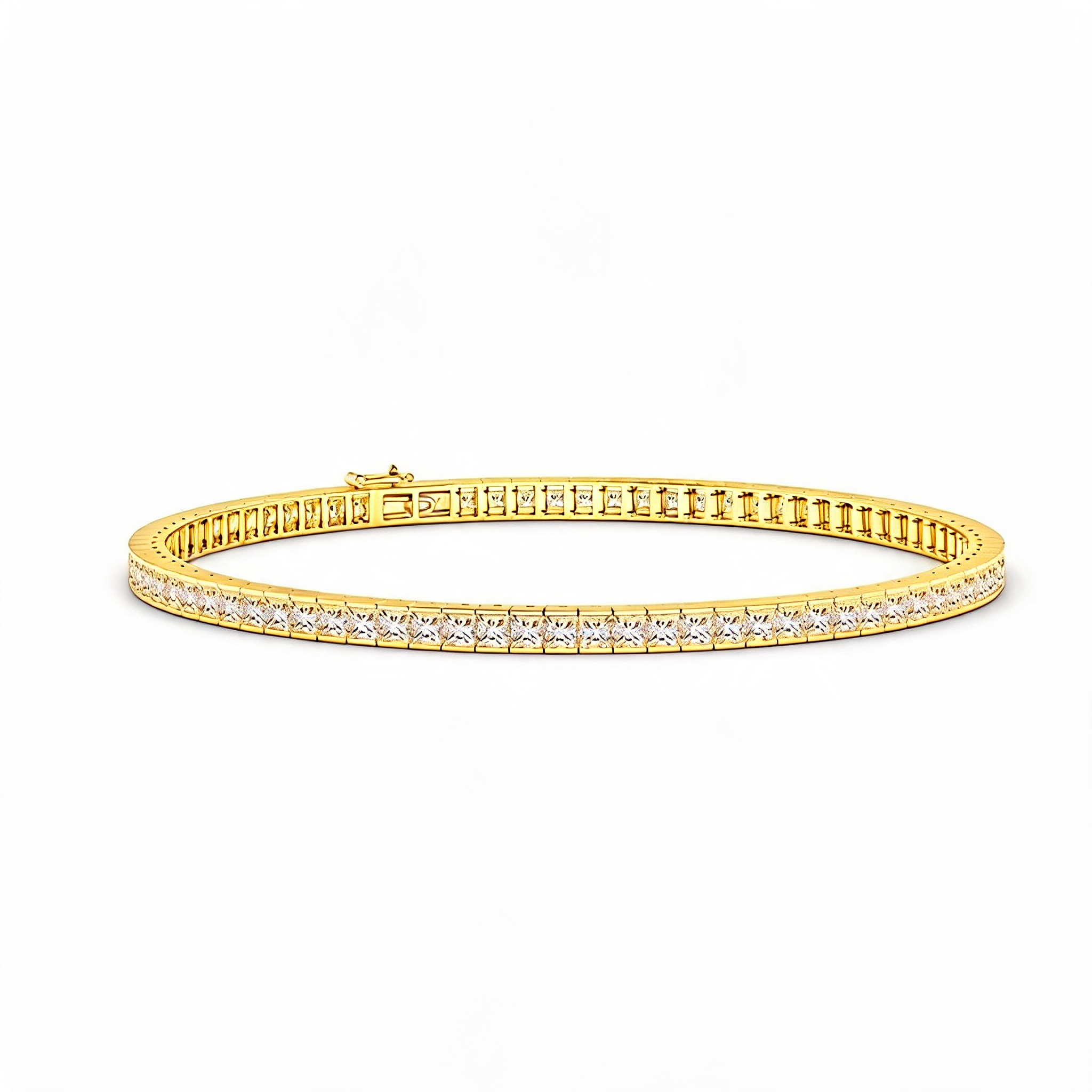 Channel-Set Lab Grown Diamond Tennis Bracelet