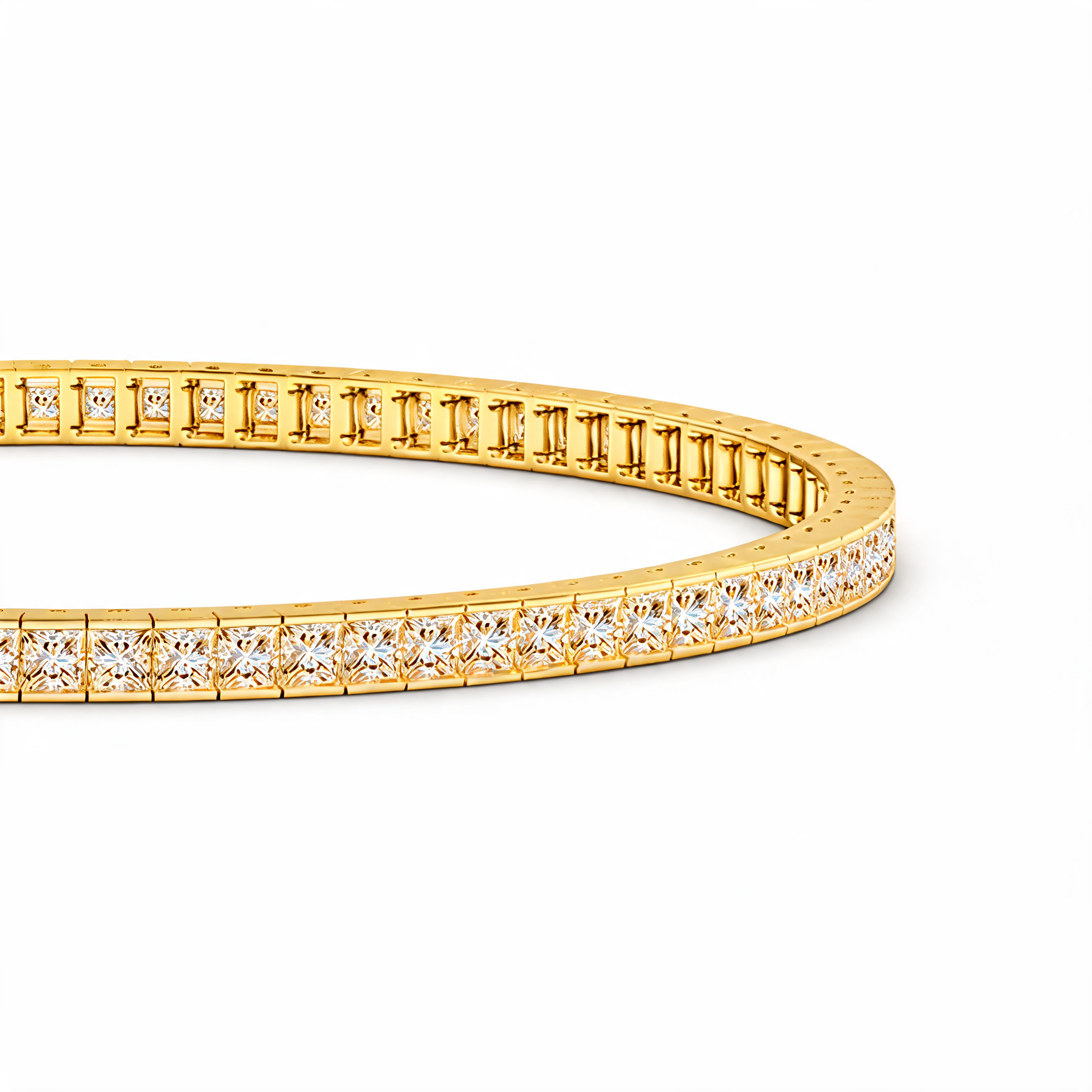 Channel-Set Lab Grown Diamond Tennis Bracelet