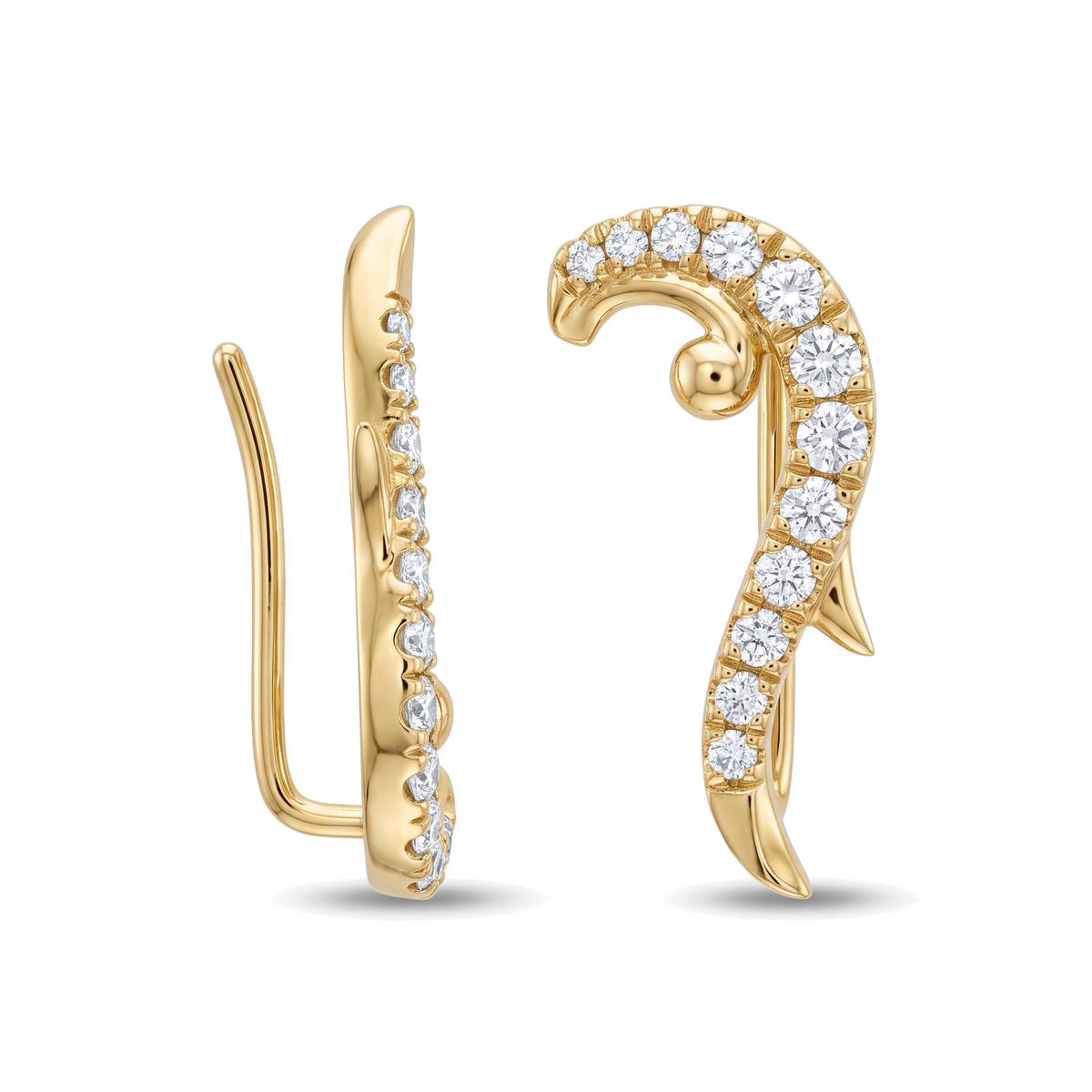 Radiant Flare Lab-Grown Diamond Ear Climbers