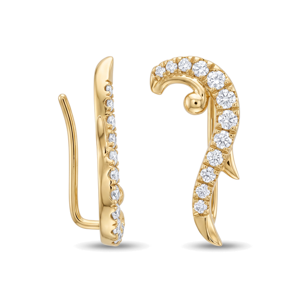 Radiant Flare Lab-Grown Diamond Ear Climbers