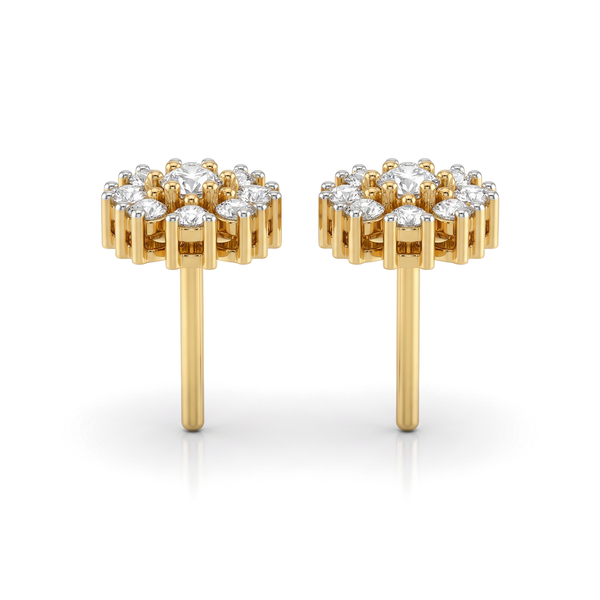Starburst Cluster Round Lab Grown Diamond Studs