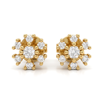 Starburst Cluster Round Lab Grown Diamond Upper Lobe Piercing Studs