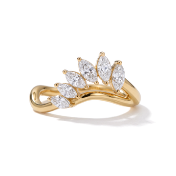 Luminous Curved Tiara Marquise Lab Grown Ring