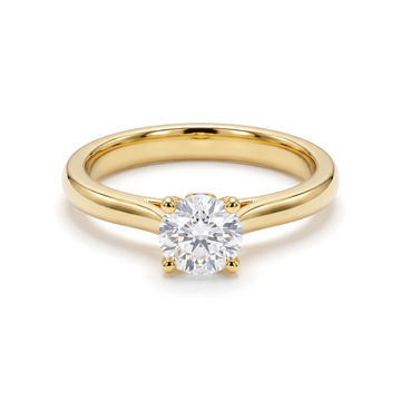 Cathedral Round Solitaire Ring