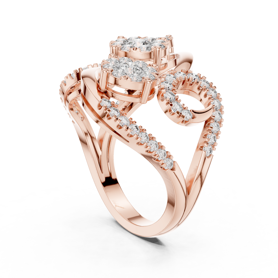Silken lab grown diamond women's ring
