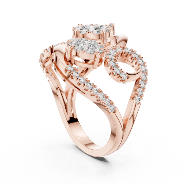 Silken lab grown diamond women's ring
