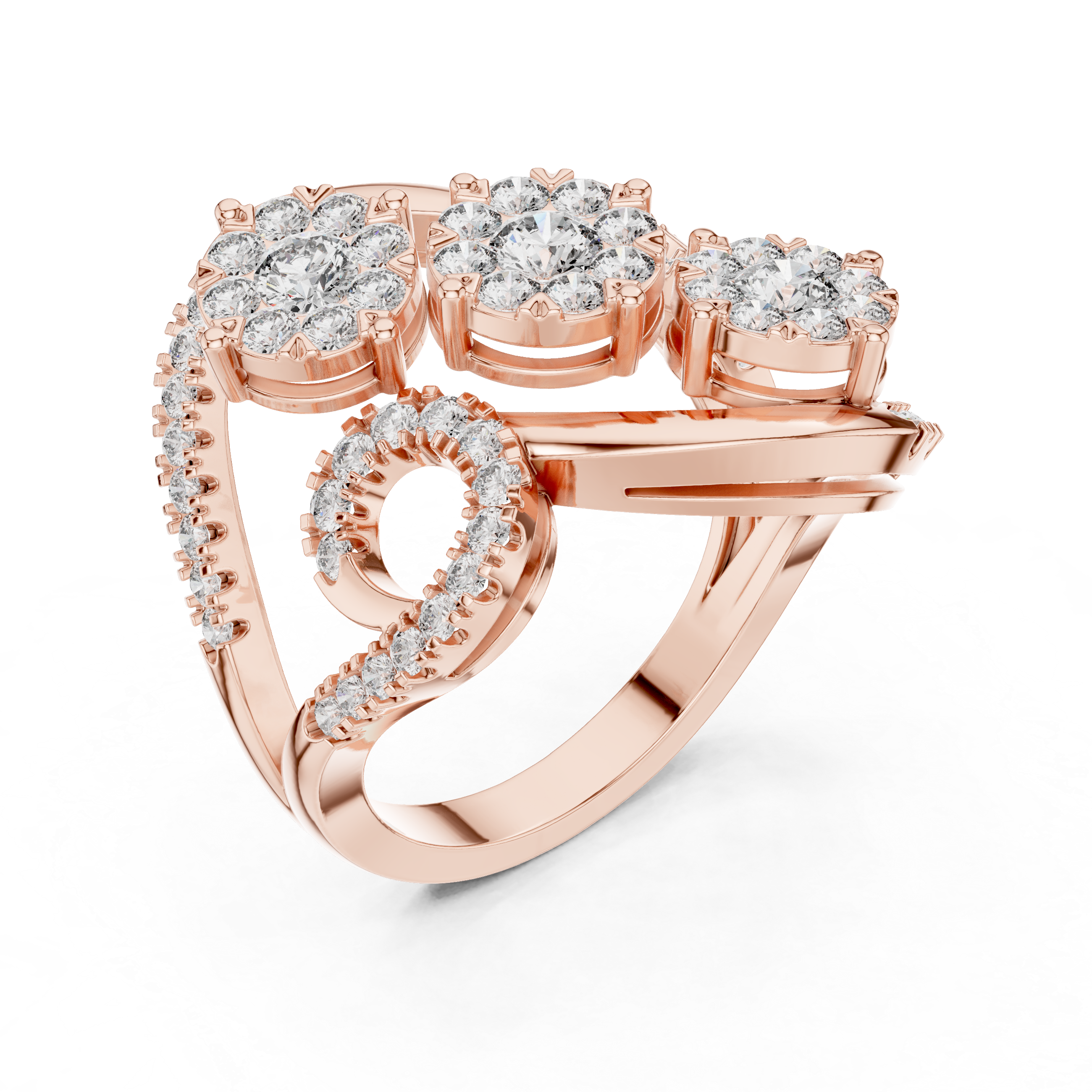 Silken lab grown diamond women's ring