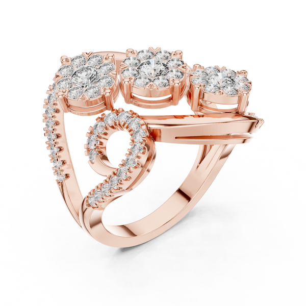 Silken lab grown diamond women's ring