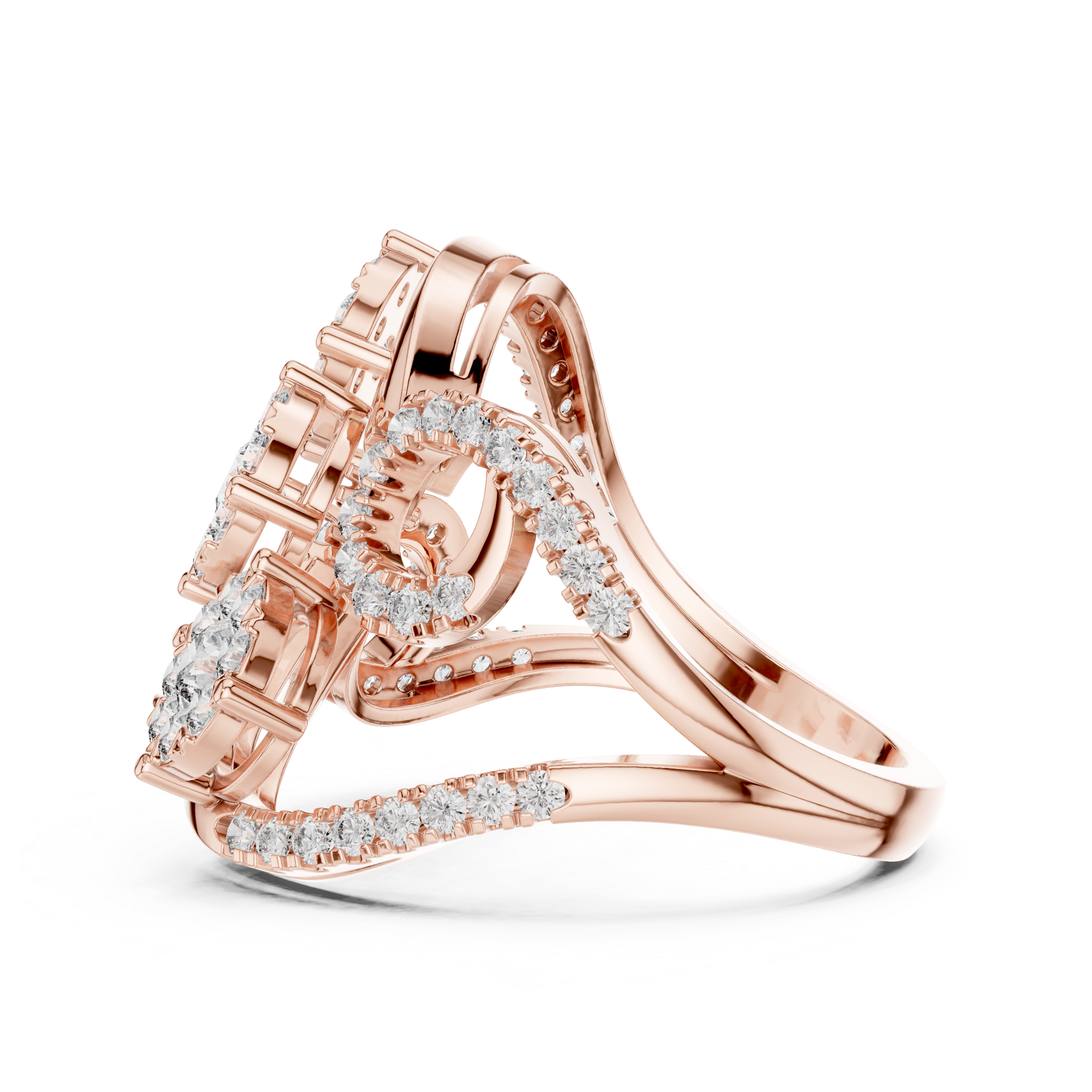 Silken lab grown diamond women's ring