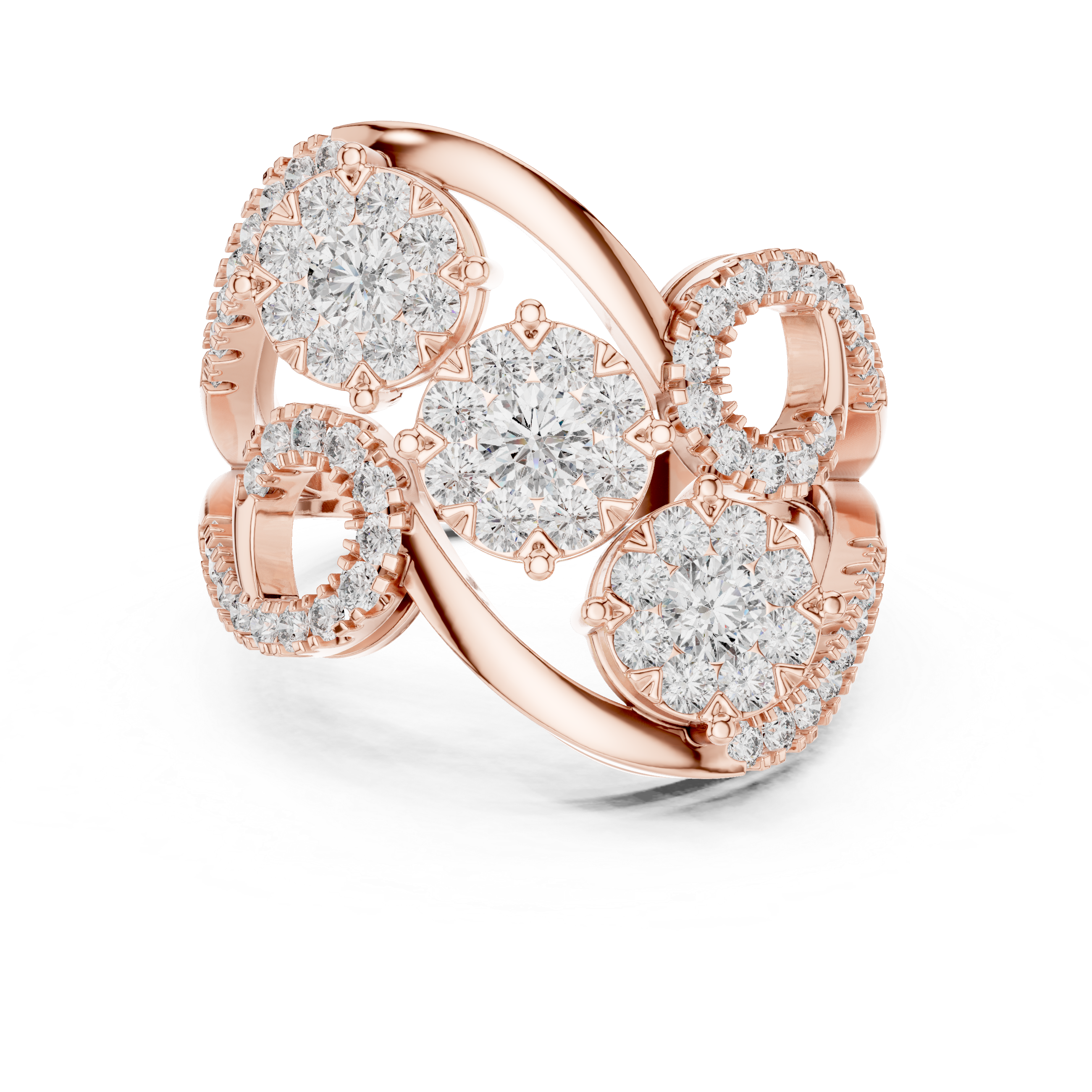 Silken lab grown diamond women's ring