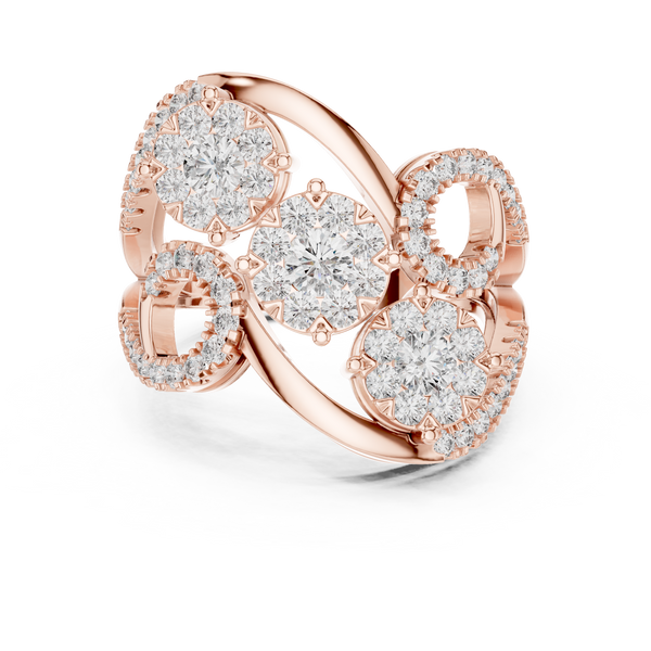 Silken lab grown diamond women's ring