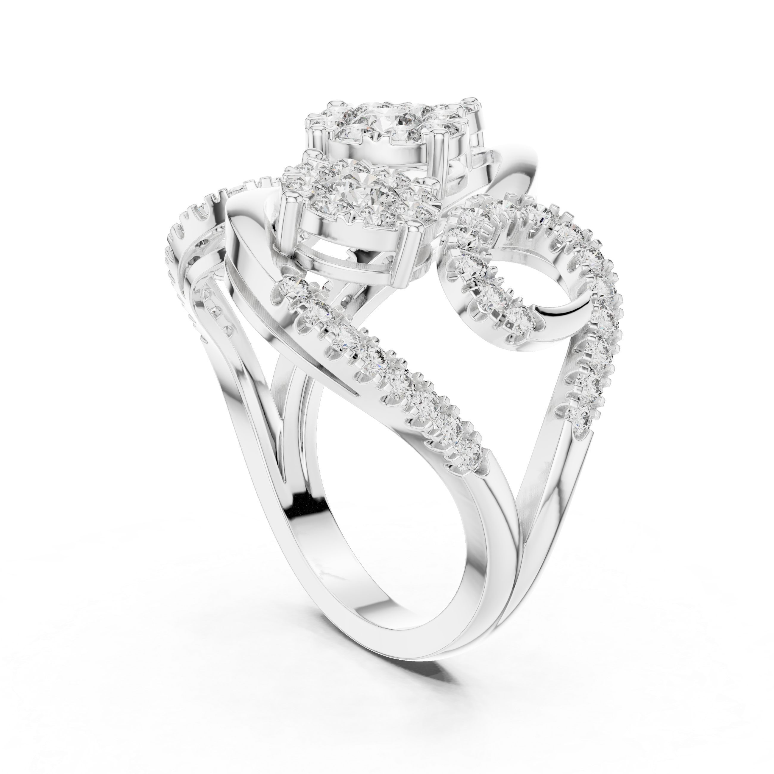 Silken lab grown diamond women's ring