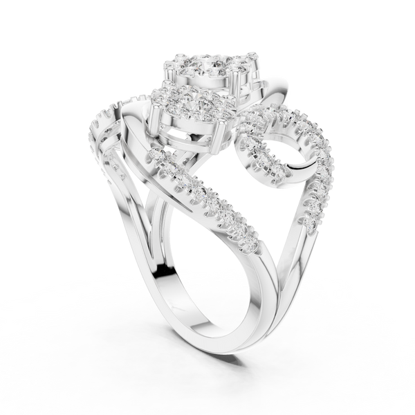 Silken lab grown diamond women's ring