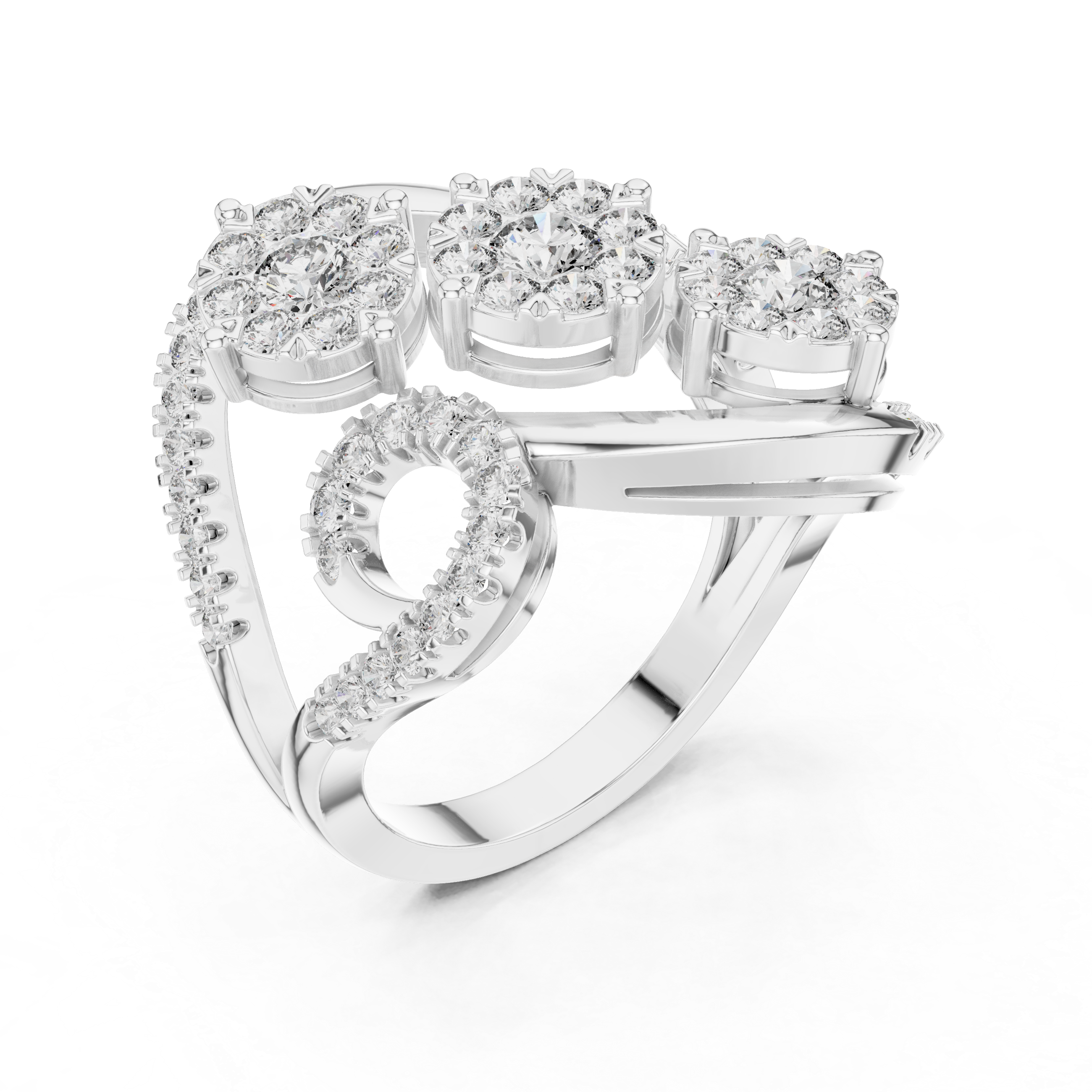 Silken lab grown diamond women's ring