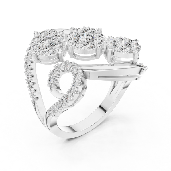 Silken lab grown diamond women's ring