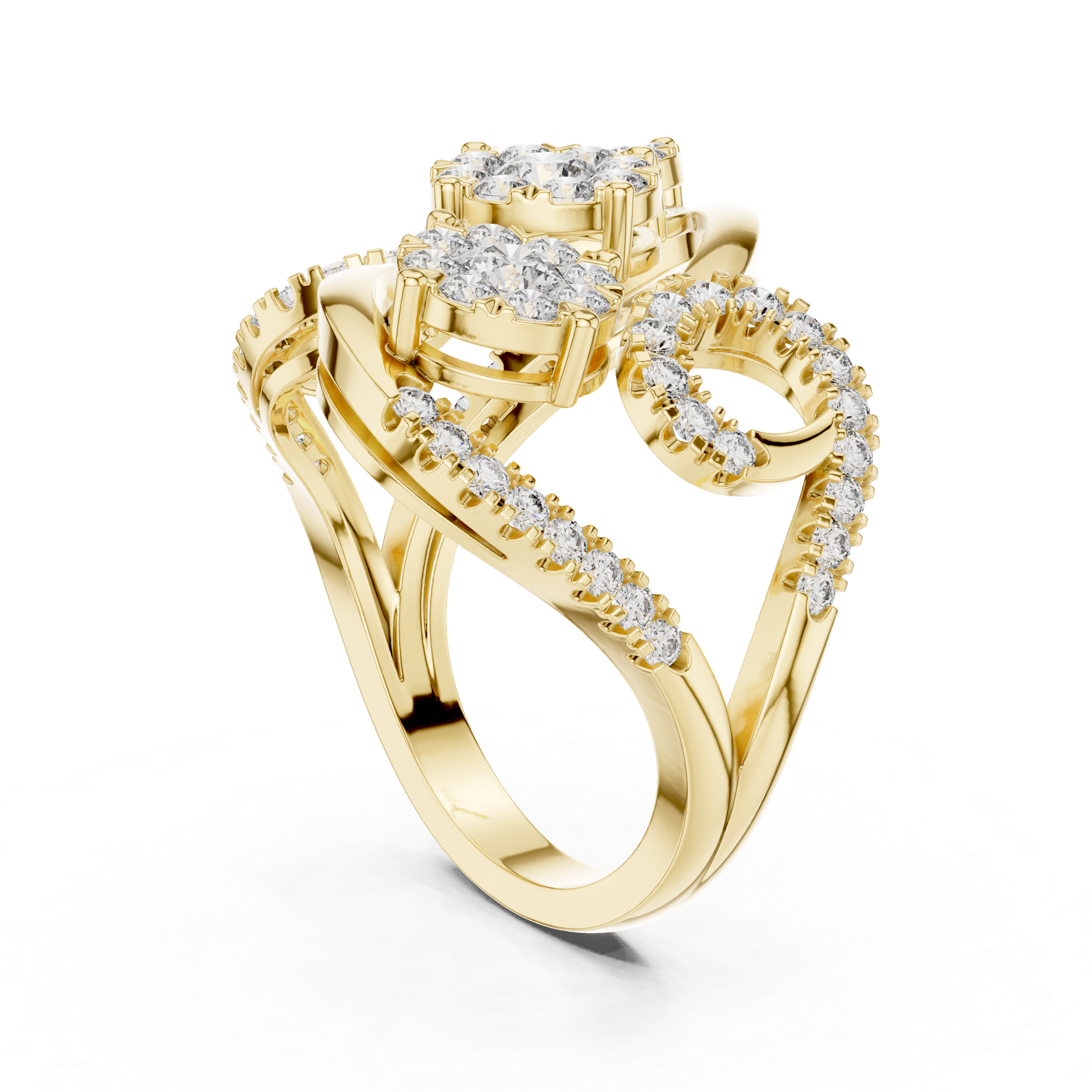 Silken lab grown diamond women's ring
