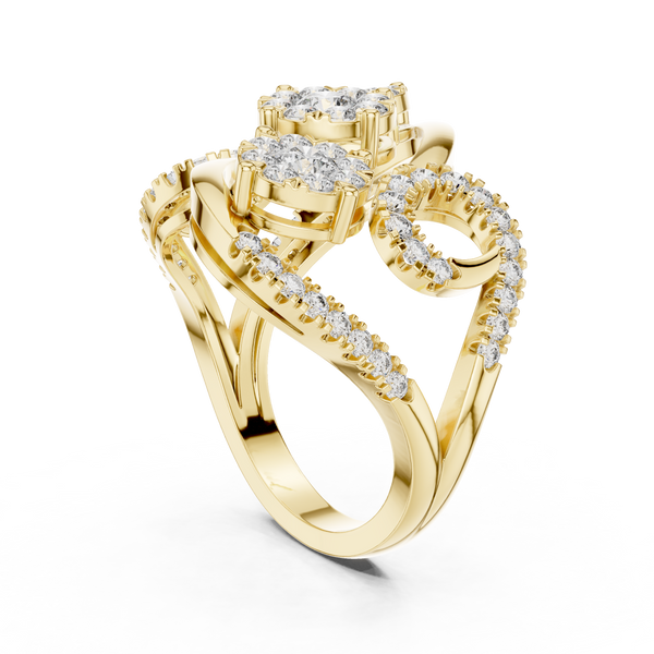 Silken lab grown diamond women's ring