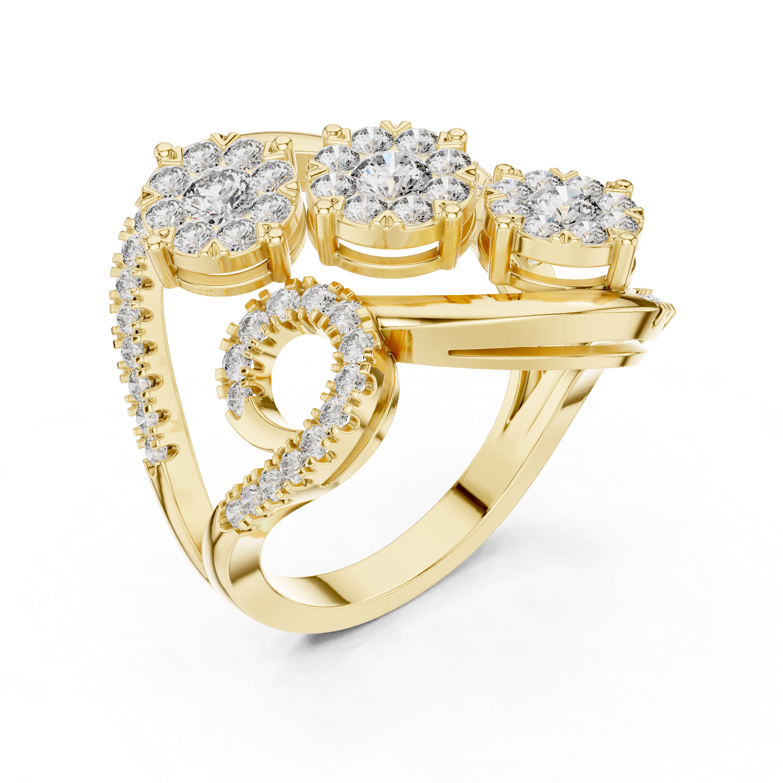 Silken lab grown diamond women's ring