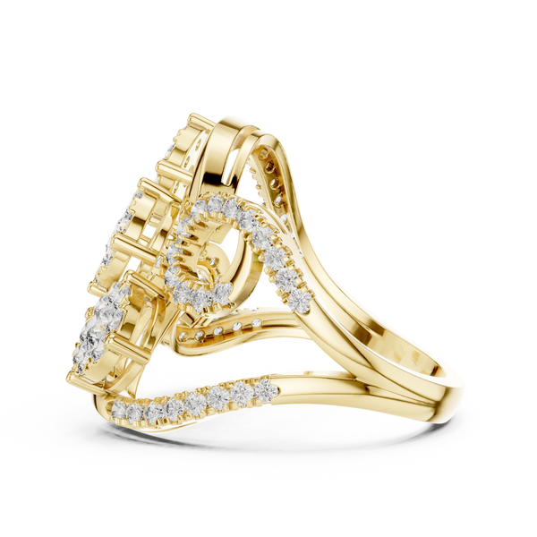 Silken lab grown diamond women's ring