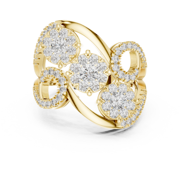 Silken lab grown diamond women's ring