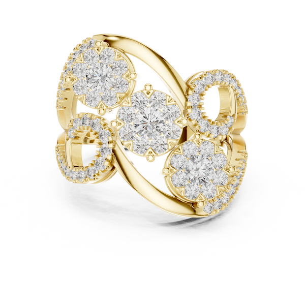 Silken lab grown diamond women's ring