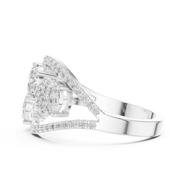 Sculptural lab grown diamond women's ring