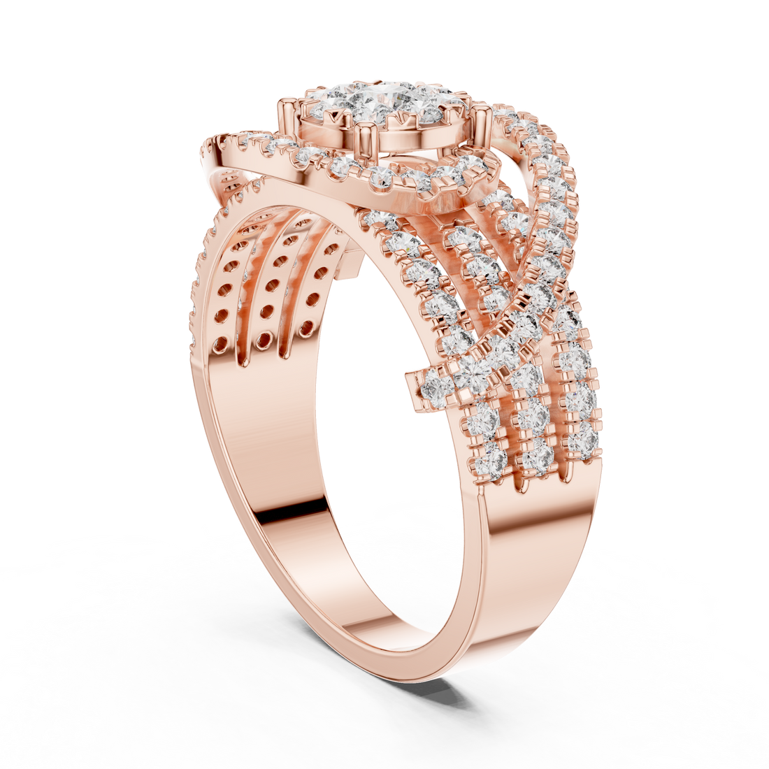 Luxuriant lab grown diamond women's ring