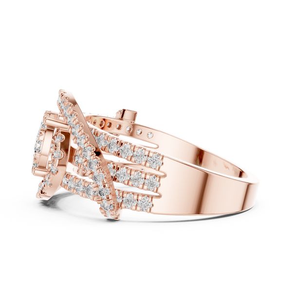Luxuriant lab grown diamond women's ring