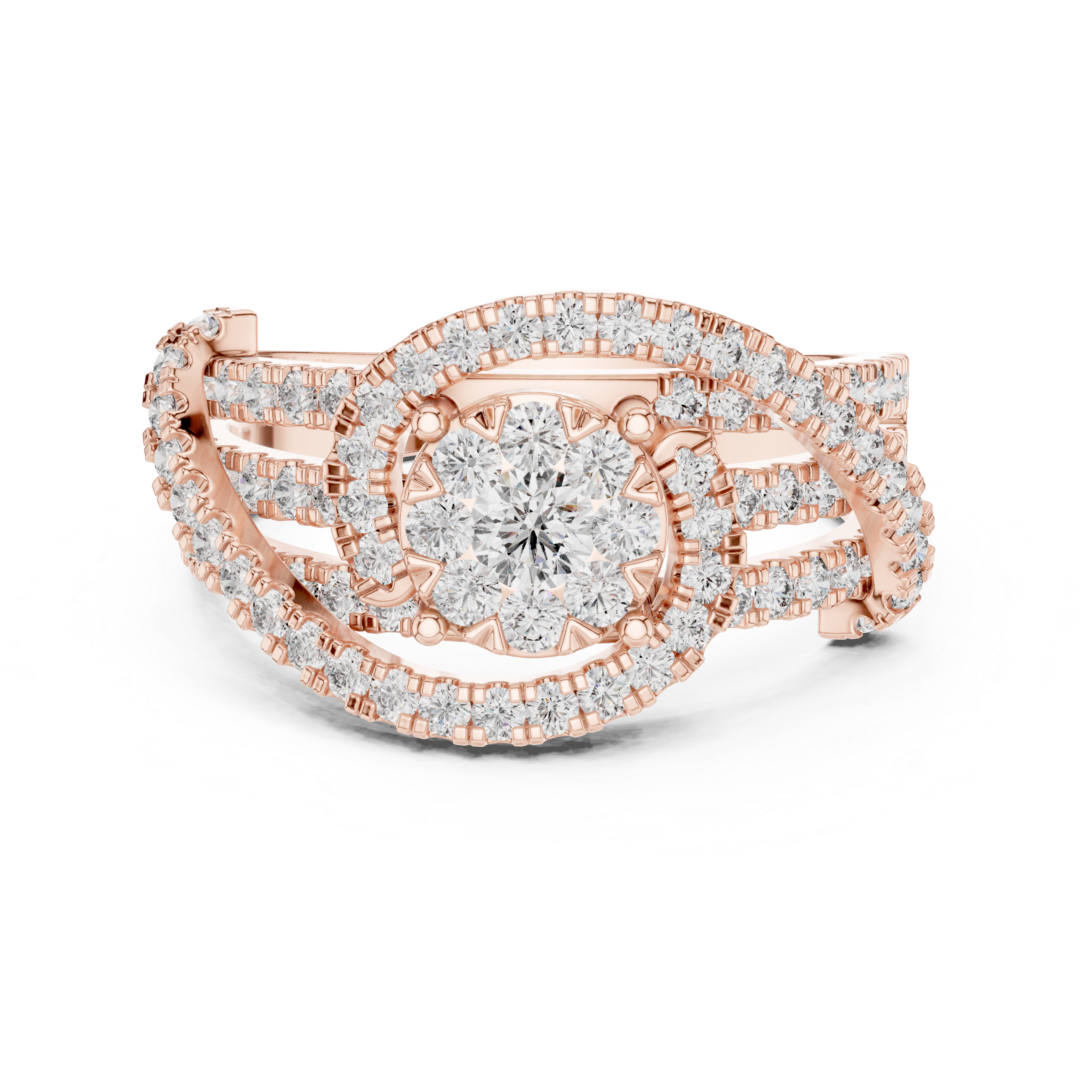 Luxuriant lab grown diamond women's ring
