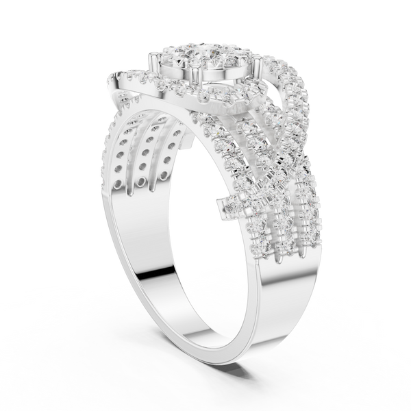 Luxuriant lab grown diamond women's ring