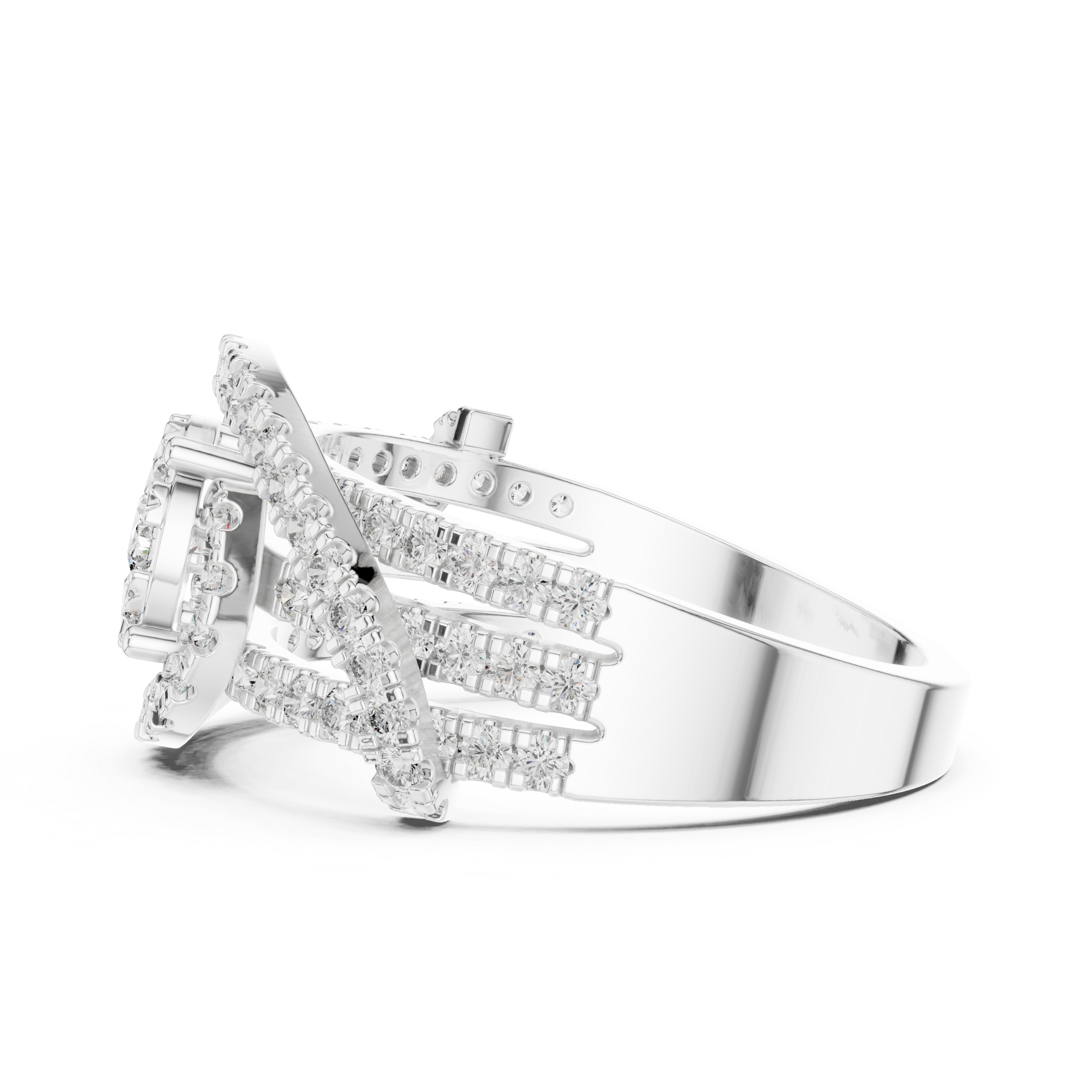 Luxuriant lab grown diamond women's ring