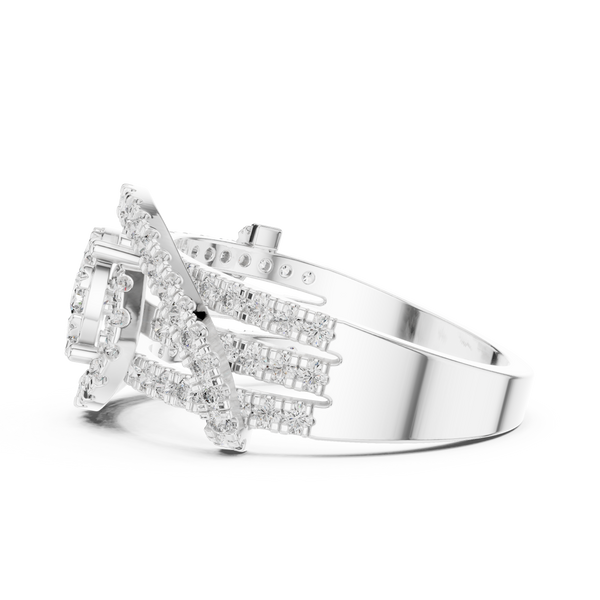 Luxuriant lab grown diamond women's ring