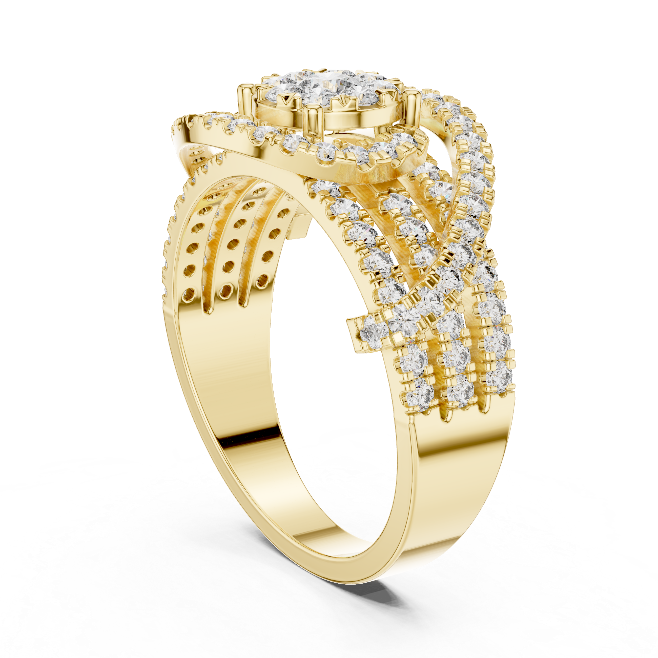 Luxuriant lab grown diamond women's ring