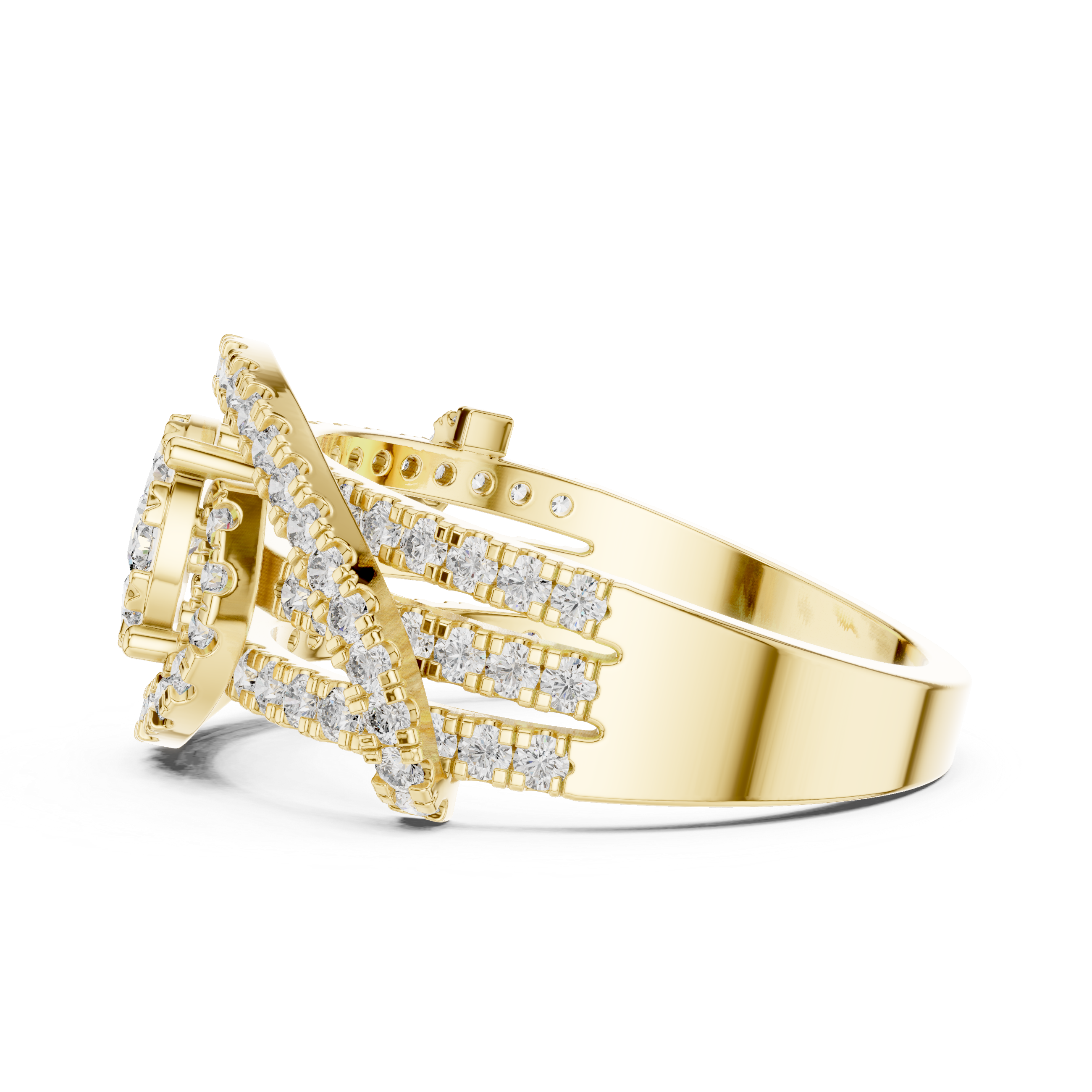Luxuriant lab grown diamond women's ring