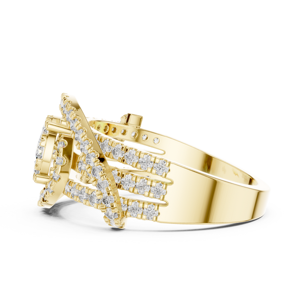 Luxuriant lab grown diamond women's ring