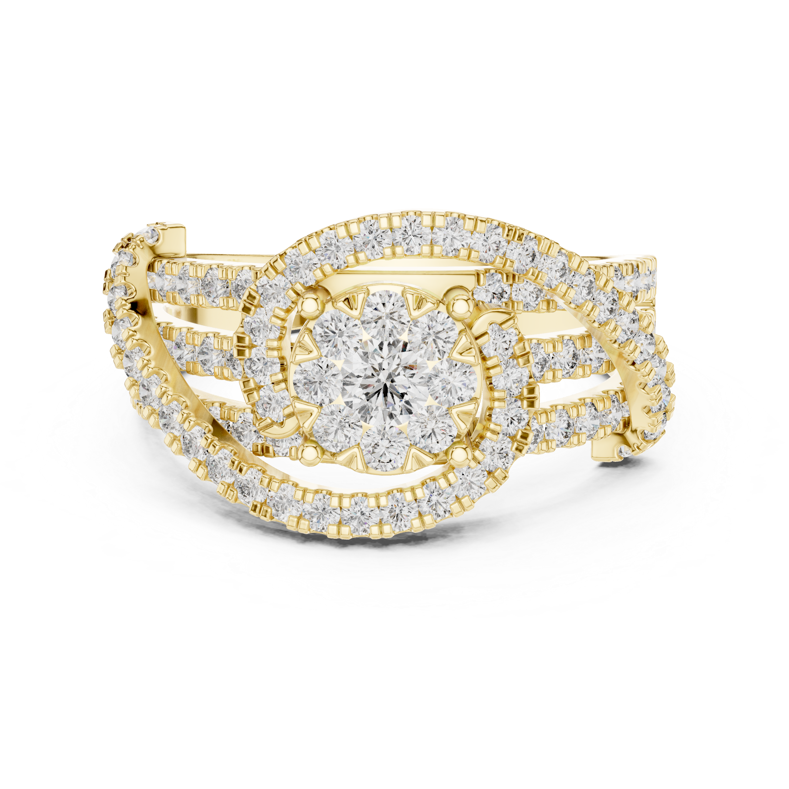 Luxuriant lab grown diamond women's ring