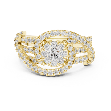 Luxuriant lab grown diamond women's ring