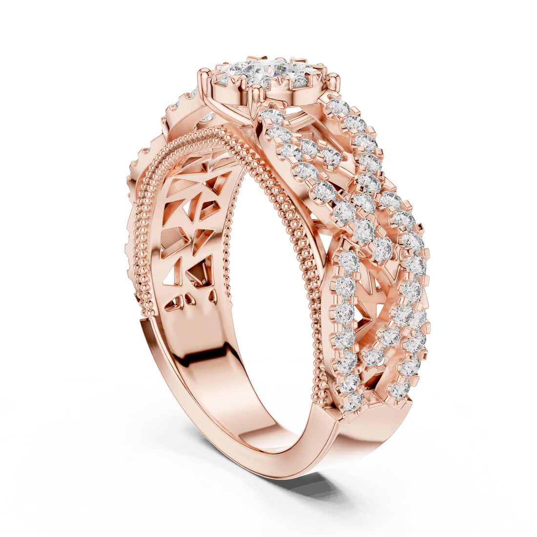 Unblemished lab grown diamond women's ring