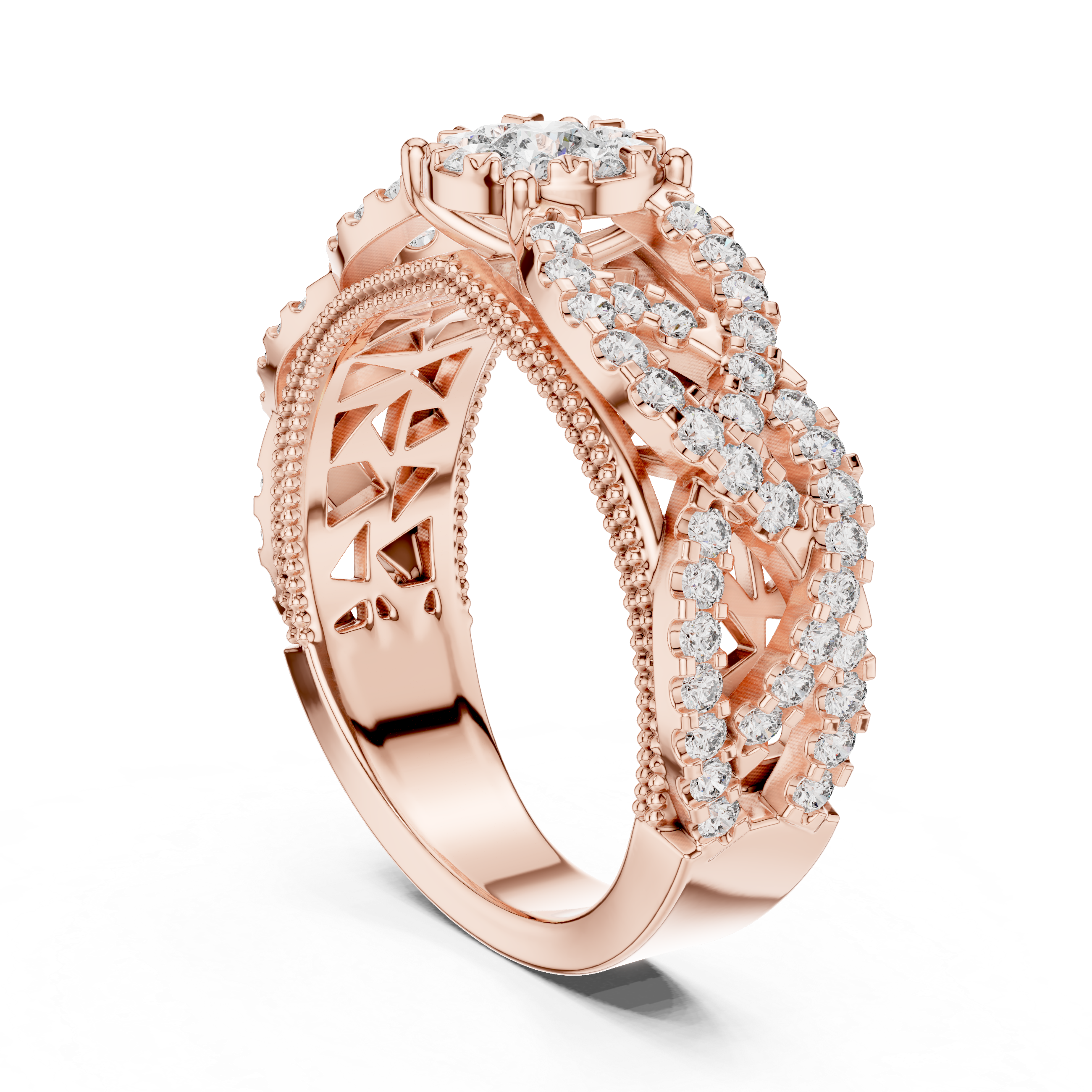 Unblemished lab grown diamond women's ring