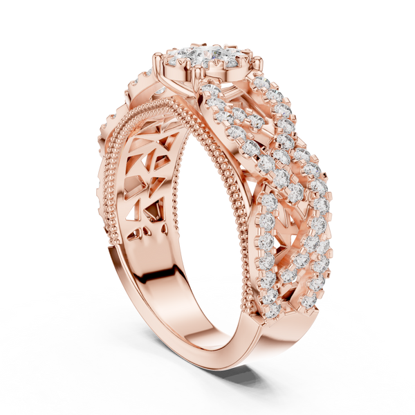 Unblemished lab grown diamond women's ring
