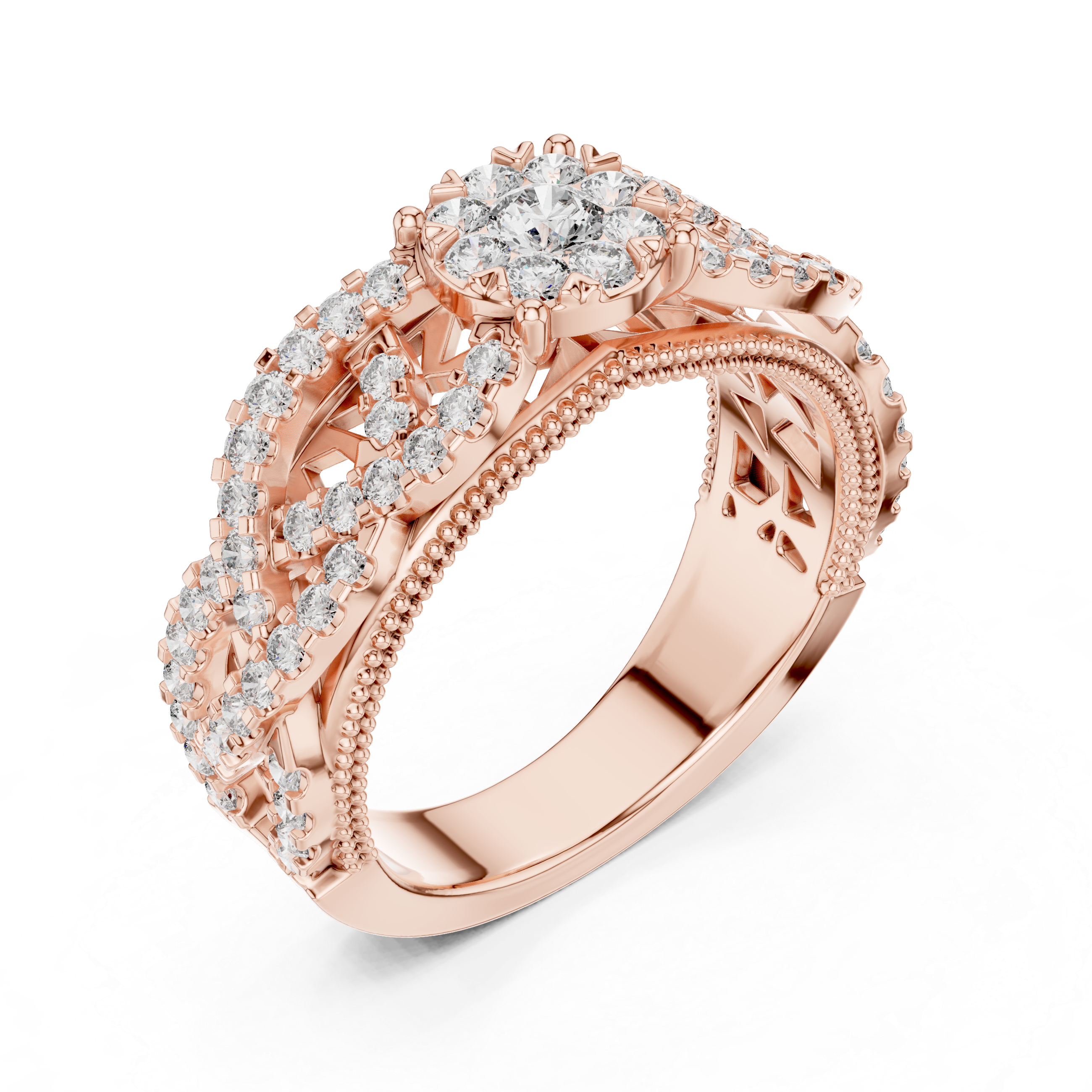 Unblemished lab grown diamond women's ring